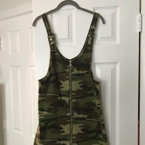 Overall Style Army Print Dress